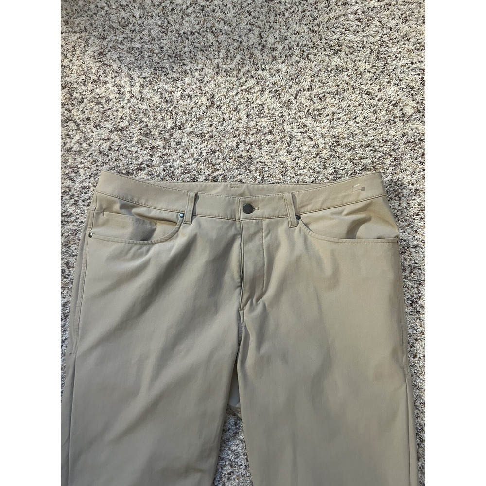 Lululemon Commission Chino Pants Mens Sz 36x30 ABC Classic Fit Khaki - Picture 2 of 10